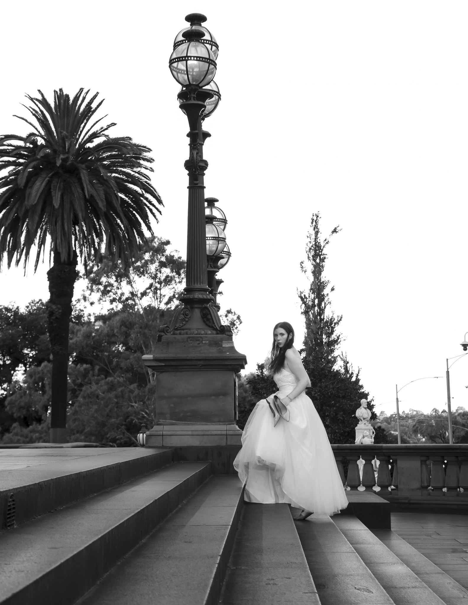 Bridal portrait — couture gown, South Melbourne heritage